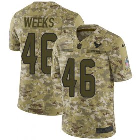 Wholesale Cheap Nike Texans #46 Jon Weeks Camo Men\'s Stitched NFL Limited 2018 Salute To Service Jersey