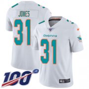 Wholesale Cheap Nike Dolphins #31 Byron Jones White Youth Stitched NFL 100th Season Vapor Untouchable Limited Jersey