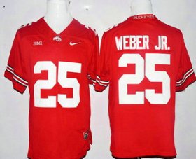 Wholesale Cheap Men\'s Ohio State Buckeyes #25 Mike Weber Jr. Red Stitched College Football Nike NCAA Jersey