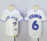 Wholesale Cheap Blue Jays #6 Marcus Stroman White Cool Base Stitched Youth MLB Jersey