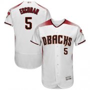 Wholesale Cheap Diamondbacks #5 Eduardo Escobar White/Crimson Flexbase Authentic Collection Stitched MLB Jersey