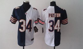 Wholesale Cheap Nike Bears #34 Walter Payton Navy Blue/White Women\'s Stitched NFL Elite Split Jersey