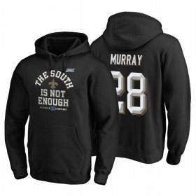 Wholesale Cheap New Orleans Saints #28 Latavius Murray 2019 NFC South Division Champions Black Cover Two Hoodie