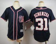 Wholesale Cheap Nationals #31 Max Scherzer Blue Cool Base Stitched Youth MLB Jersey