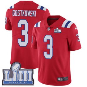 Wholesale Cheap Nike Patriots #3 Stephen Gostkowski Red Alternate Super Bowl LIII Bound Men\'s Stitched NFL Vapor Untouchable Limited Jersey