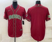 Cheap Men's Mexico Baseball Blank 2023 Red World Baseball With Patch Classic Stitched Jerseys