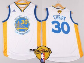 Wholesale Cheap Men\'s Golden State Warriors #30 Stephen Curry White 2016 The NBA Finals Patch Jersey