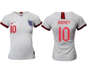 Wholesale Cheap Women's England #10 Rooney Home Soccer Country Jersey