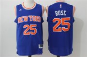 Wholesale Cheap Men's New York Knicks #25 Derrick Rose Blue Revolution 30 Swingman Basketball Jersey