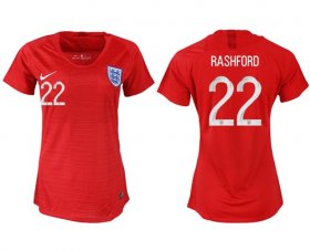 Wholesale Cheap Women\'s England #22 Rashford Away Soccer Country Jersey