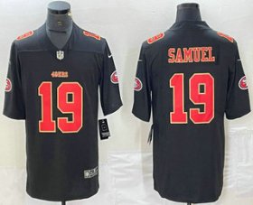 Cheap Men\'s San Francisco 49ers #19 Deebo Samuel Black Red Fashion Vapor Limited Stitched Jersey
