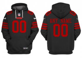 Wholesale Cheap Men\'s San Francisco 49ers Customized Black Alternate Pullover Hoodie