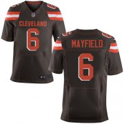 Wholesale Cheap Nike Browns #6 Baker Mayfield Brown Team Color Men's Stitched NFL Elite Jersey