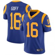 Wholesale Cheap Nike Rams #16 Jared Goff Royal Blue Alternate Men's Stitched NFL Vapor Untouchable Limited Jersey