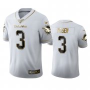 Wholesale Cheap Miami Dolphins #3 Josh Rosen Men's Nike White Golden Edition Vapor Limited NFL 100 Jersey