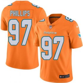 Wholesale Cheap Nike Dolphins #97 Jordan Phillips Orange Youth Stitched NFL Limited Rush Jersey