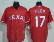 Wholesale Cheap Rangers #17 Shin-Soo Choo Red New Cool Base Stitched MLB Jersey