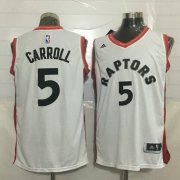 Wholesale Cheap Men's Toronto Raptors #5 DeMarre Carroll White New NBA Rev 30 Swingman Jersey
