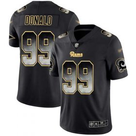 Wholesale Cheap Nike Rams #99 Aaron Donald Black Men\'s Stitched NFL Vapor Untouchable Limited Smoke Fashion Jersey