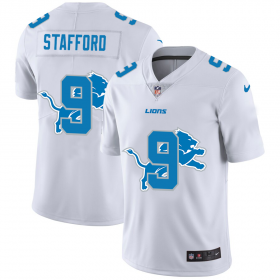Wholesale Cheap Detroit Lions #9 Matthew Stafford White Men\'s Nike Team Logo Dual Overlap Limited NFL Jersey