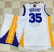 Wholesale Cheap Warriors #35 Kevin Durant White A Set Stitched NBA Jersey