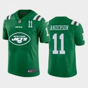 Wholesale Cheap New York Jets #11 Robby Anderson Green Men's Nike Big Team Logo Player Vapor Limited NFL Jersey