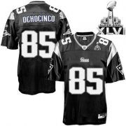 Wholesale Cheap Patriots #85 Chad Ochocinco Black Shadow Super Bowl XLVI Embroidered NFL Jersey