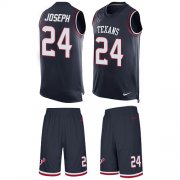 Wholesale Cheap Nike Texans #24 Johnathan Joseph Navy Blue Team Color Men's Stitched NFL Limited Tank Top Suit Jersey