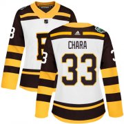 Wholesale Cheap Adidas Bruins #33 Zdeno Chara White Authentic 2019 Winter Classic Women's Stitched NHL Jersey