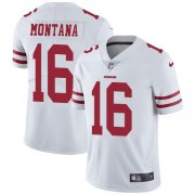 Wholesale Cheap Nike 49ers #16 Joe Montana White Men's Stitched NFL Vapor Untouchable Limited Jersey