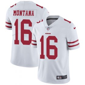 Wholesale Cheap Nike 49ers #16 Joe Montana White Men\'s Stitched NFL Vapor Untouchable Limited Jersey
