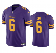 Wholesale Cheap Men's Minnesota Vikings #6 Lewis Cine Purple 2023 F.U.S.E. Color Rush Stitched Jersey
