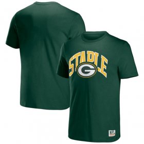 Wholesale Cheap Men\'s Green Bay Packers x Staple Green Logo Lockup T-Shirt
