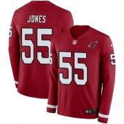 Wholesale Cheap Nike Cardinals #55 Chandler Jones Red Team Color Men's Stitched NFL Limited Therma Long Sleeve Jersey