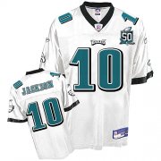 Wholesale Cheap Eagles #10 DeSean Jackson White Team 50TH Anniversary Patch Stitched NFL Jersey