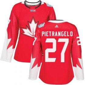 Wholesale Cheap Team Canada #27 Alex Pietrangelo Red 2016 World Cup Women\'s Stitched NHL Jersey
