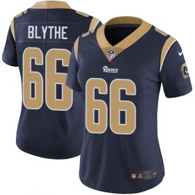 Wholesale Cheap Nike Rams #66 Austin Blythe Navy Blue Team Color Women\'s Stitched NFL Vapor Untouchable Limited Jersey