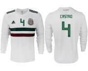 Wholesale Cheap Mexico #4 Castro Away Long Sleeves Soccer Country Jersey