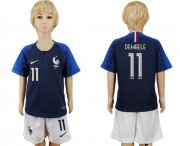 Wholesale Cheap France #11 Dembele Home Kid Soccer Country Jersey