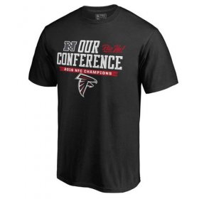 Wholesale Cheap Men\'s Atlanta Falcons Pro Line by Fanatics Branded Black 2016 NFC Conference Champions Our Conference T-Shirt