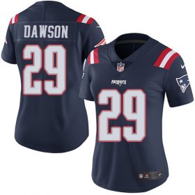 Wholesale Cheap Nike Patriots #29 Duke Dawson Navy Blue Women\'s Stitched NFL Limited Rush Jersey