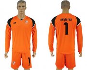 Wholesale Cheap Sevilla #1 Sergio Rico Orange Goalkeeper Long Sleeves Soccer Club Jersey