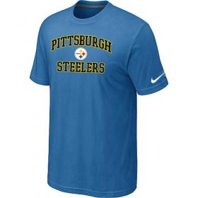 Wholesale Cheap Nike NFL Pittsburgh Steelers Heart & Soul NFL T-Shirt Indigo Blue