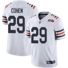 Wholesale Cheap Nike Bears #29 Tarik Cohen White Alternate Men\'s Stitched NFL Vapor Untouchable Limited 100th Season Jersey