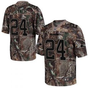 Wholesale Cheap Nike Seahawks #24 Marshawn Lynch Camo Men\'s Stitched NFL Realtree Elite Jersey