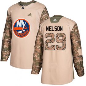Wholesale Cheap Adidas Islanders #29 Brock Nelson Camo Authentic 2017 Veterans Day Stitched Youth NHL Jersey