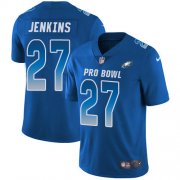 Wholesale Cheap Nike Eagles #27 Malcolm Jenkins Royal Men's Stitched NFL Limited NFC 2018 Pro Bowl Jersey