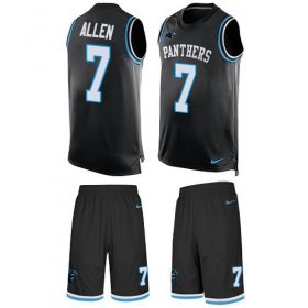 Wholesale Cheap Nike Panthers #7 Kyle Allen Black Team Color Men\'s Stitched NFL Limited Tank Top Suit Jersey