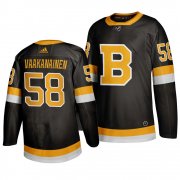 Wholesale Cheap Adidas Boston Bruins #58 Urho Vaakanainen Black 2019-20 Authentic Third Stitched NHL Jersey