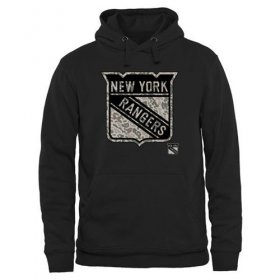 Wholesale Cheap Men\'s New York Rangers Black Rink Warrior Pullover Hoodie